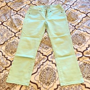 SO crop mint color pants size 7 never worn